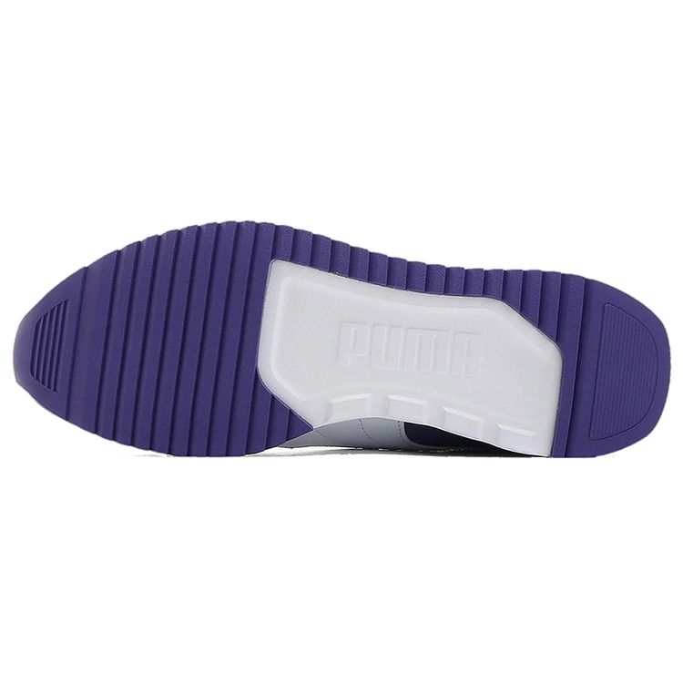 Puma R78 Synthetic Leather Nylon Suede Fabric Low Top Lifestyle Sneakers Unisex Sneakers White Blue Purple 373117-11