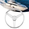 131  2 Inch 9Spoke Marine Boat Steering Wheel Stainless Steel 15  degrees  Yacht Polished Accessory
