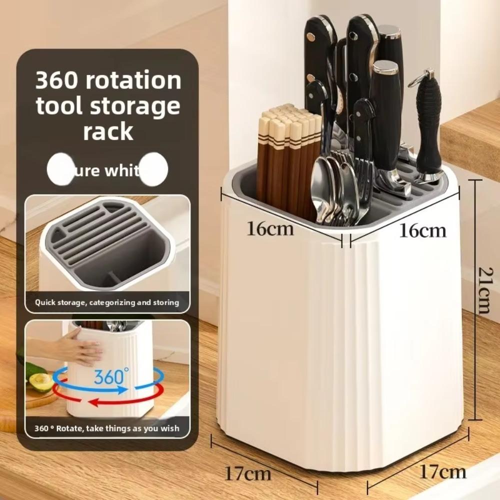 Practical Multi-Function Kitchen Storage Rack Rotating Space-saving Utensils Organizer Kitchen Storage Shelf Chopsticks
