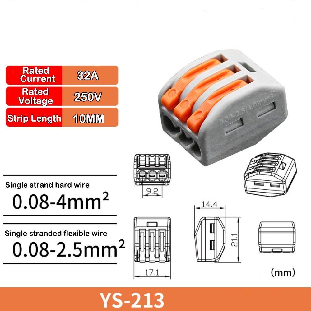 Universell hurtigrekkeklemme Mini Compact Elektriske koblinger Elektriske