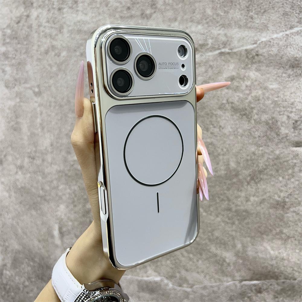 Luxury Plating For Magsafe Magnetic Camera Protection Case for iPhone 17 Pro Max Air 16 15 14 13  Bumper Shockproof Back Cover