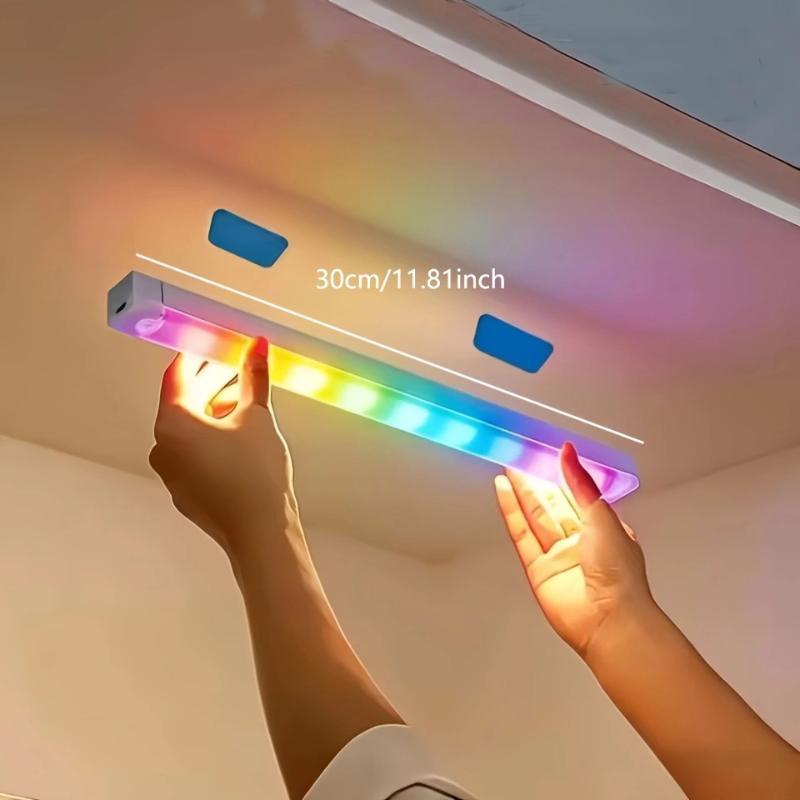 Rgb Ambient Sensor Light - Rechargeable Magnetic Wall Lamp Mood Ambient Light For Cabinet Hallway Stair