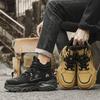 Męskie Casualowe Sneakersy High-Top na Jesień/Zimę Gruba Podeszwa Antypoślizgowe Trwałe Buty Robocze Outdoorowe Buty do Pieszych Wędrówek Sportowe Rekreacyjne
