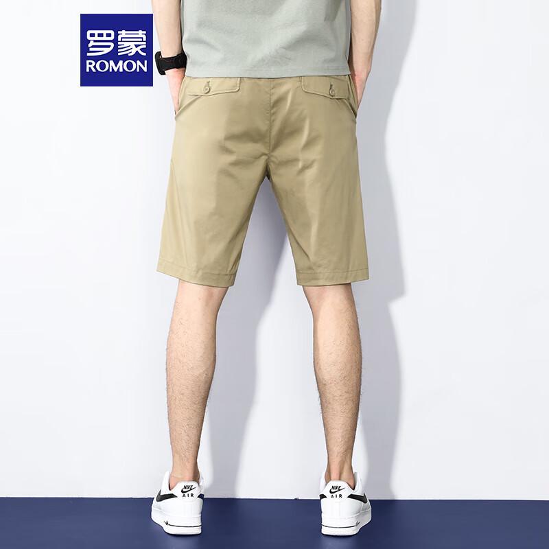 ROMON Men's Summer Business Casual Stretch Shorts LM112