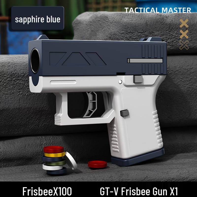 

Rapid-Fire Tactical Frisbee Launcher: Safe, Fun Toy for Boys and Girls