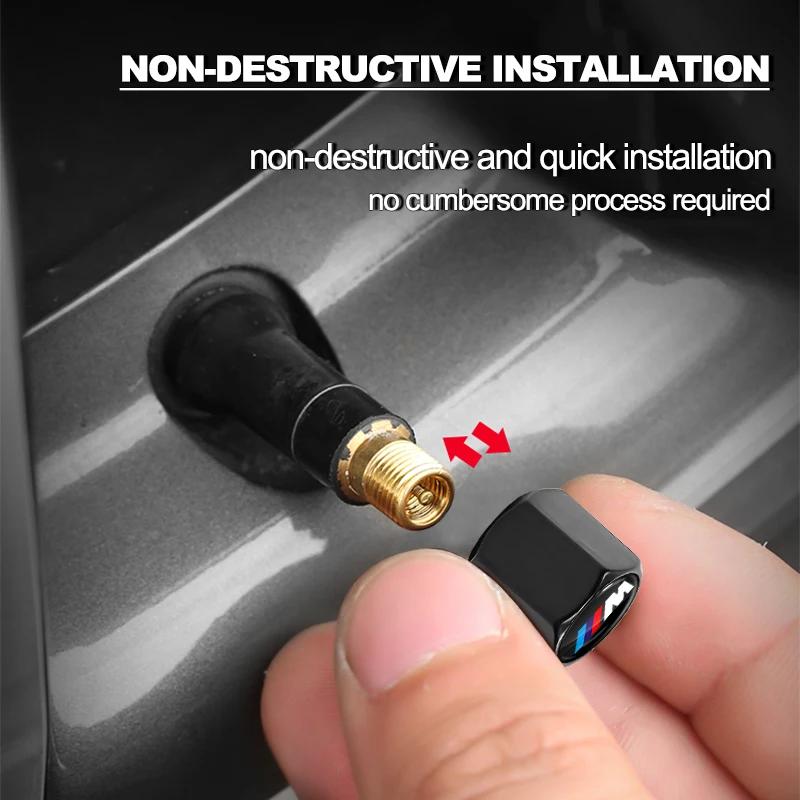 Modische Auto-Reifenventilkappen mit Auto-Emblem Schlüsselanhänger-Set Für BMW E53 E70 E71 E72 E83 X1 X2 X3 X4 X5 X6 X7 E84 F48 F49 F39