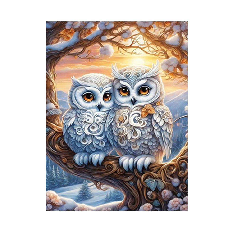 Cute White Owl Picture Full Drills 5D Diamond Painting Mosaic Embroidery Diy Cross Stitch For Home Decorations J3644