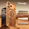 Oatsbasf Solid Wooden Phone Case for IPhone 17 16 Pro/Pro Max with Ring Stand 360° Rotation Magnetic Shockproof Protective Cover
