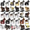 Military Building Blocks Solider Figures Mount War Horse Saddle Reins Adults Children Gifts Toys Animal Accessories Equipments