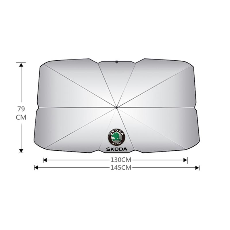 Lzapc2 Auto Sonnenschirm Regenschirm Frontscheibe UV-beständig Faltbar Für Skoda octavia 3 2 superb 3 kodiaq Fabia Kamiq Karoq Zubehör