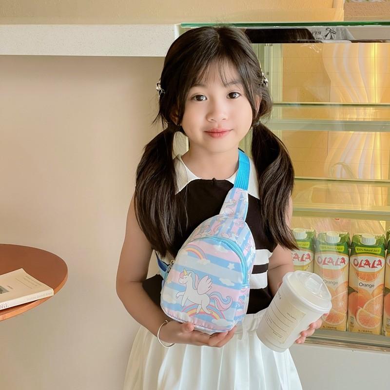 Cartoon Kids Chest Bag With Polyester Material And Breathable Design For Preschool Children