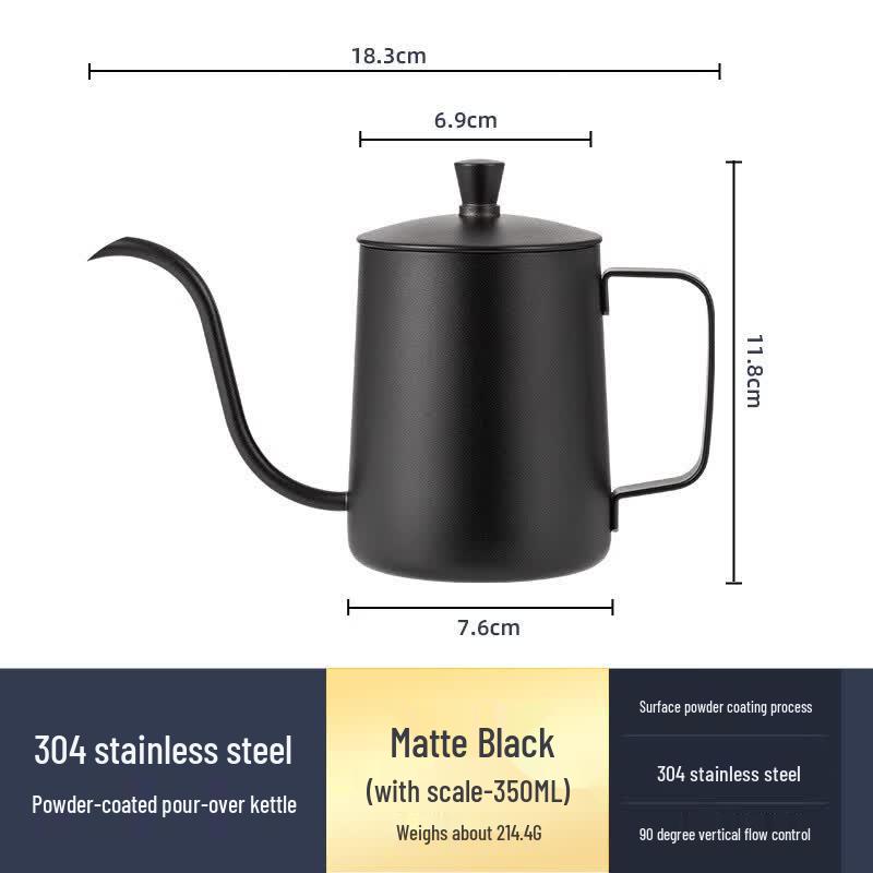 TIBRANG Stainless Steel Gooseneck Pour Over Coffee Kettle