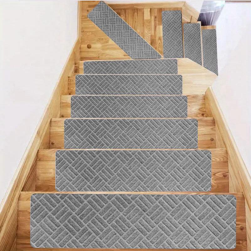 Embossed Non-Slip Self-Adhesive Stair Mats - Dirt-Resistant Floor Stickers