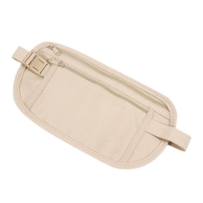 

Invisible Travel Waist Packs Pouch For Passport Money Belt Bag Hidden Security Wallet Multipurpose Sports Waist Bags For Unisex бежевый