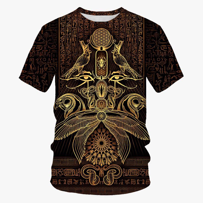 Summer Ancient Egypt 3D Print T-Shirts Streetwear Fashion Harajuku Casual Oversized O-Neck Men's T-shirts