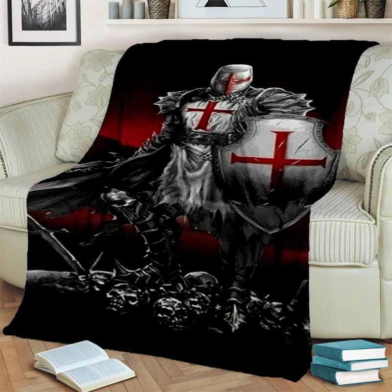 Templar Cavalier Knight Crusaders Games Blanket,Soft Throw Blanket for Home Bedroom Bed Sofa Picnic Travel Office Cover Blanket