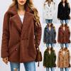Luxuriös Weicher Damen Teddybär Faux Fur Fleece Wintermantel Cardigan Jacke