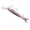 Lifelike Fish Keychain 5.3 Inch Alloy ABS 3D Eye Creative Fishing Bait Keychain for Bag Purse Fishing Gifts Pink