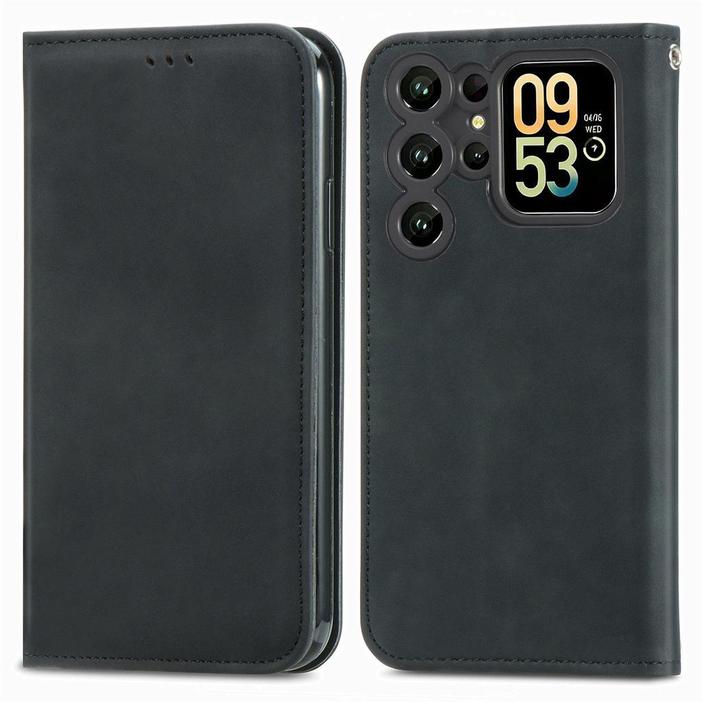For Oukitel C62 Leather Case with Card Holder Magnetic Absorption Phone Cover