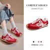 2025 new thick-soled ballet training shoes, red inner height-increasing women's shoes, soft soles are not tired, versatile casual little white shoes