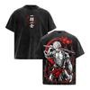 Bleach Ichigo Hollow Mask Säurewäsche Vintage Übergroßes Anime T-Shirt