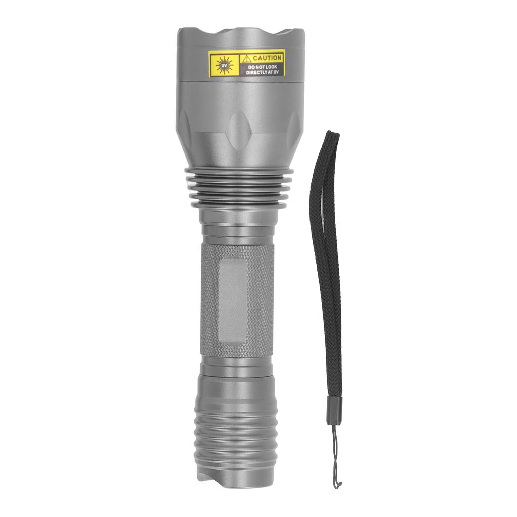 UV Flashlight Portable Aluminum Alloy Shell 365nm LED Blacklight Flashlight for Forged Documents