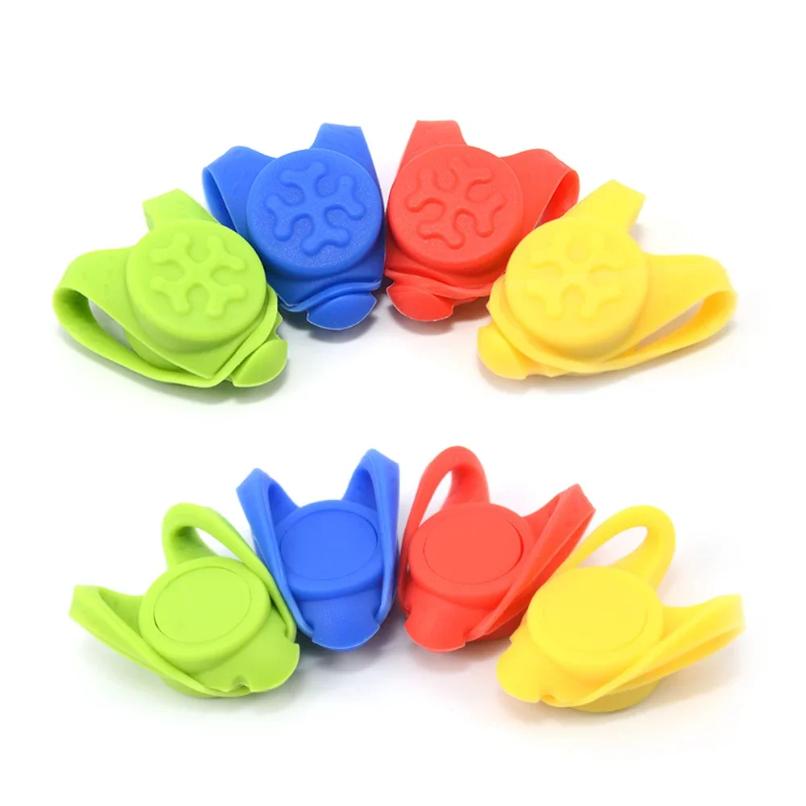 Pet Led Silicone Rubber Pendant Safety Flashing Glow Light Blinking Led Collar Luminous Pendant For Pet Cat Puppy Necklace