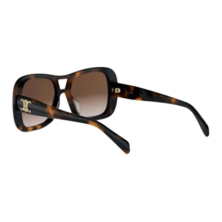 Celine Unique Design Acetate Pilot Sunglasses Women sunglasses Havana CL40331U53F