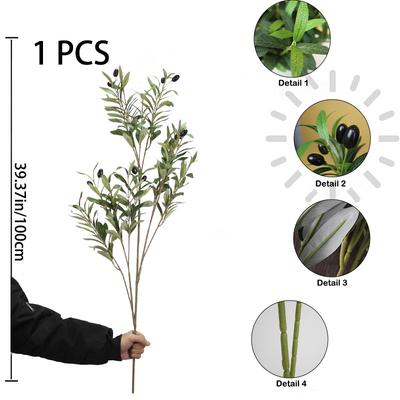100cm Artificial Olive Plant Tree Plastic Outdoor Home Decor Item Fake Plant For Home Garden Room Wedding Balcony Decoration