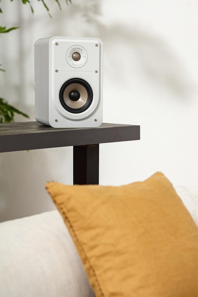 POLK AUDIO SIGNATURE ELITE ES15 Compact Bookshelf Speaker White ES15WHT Set of (1 2)