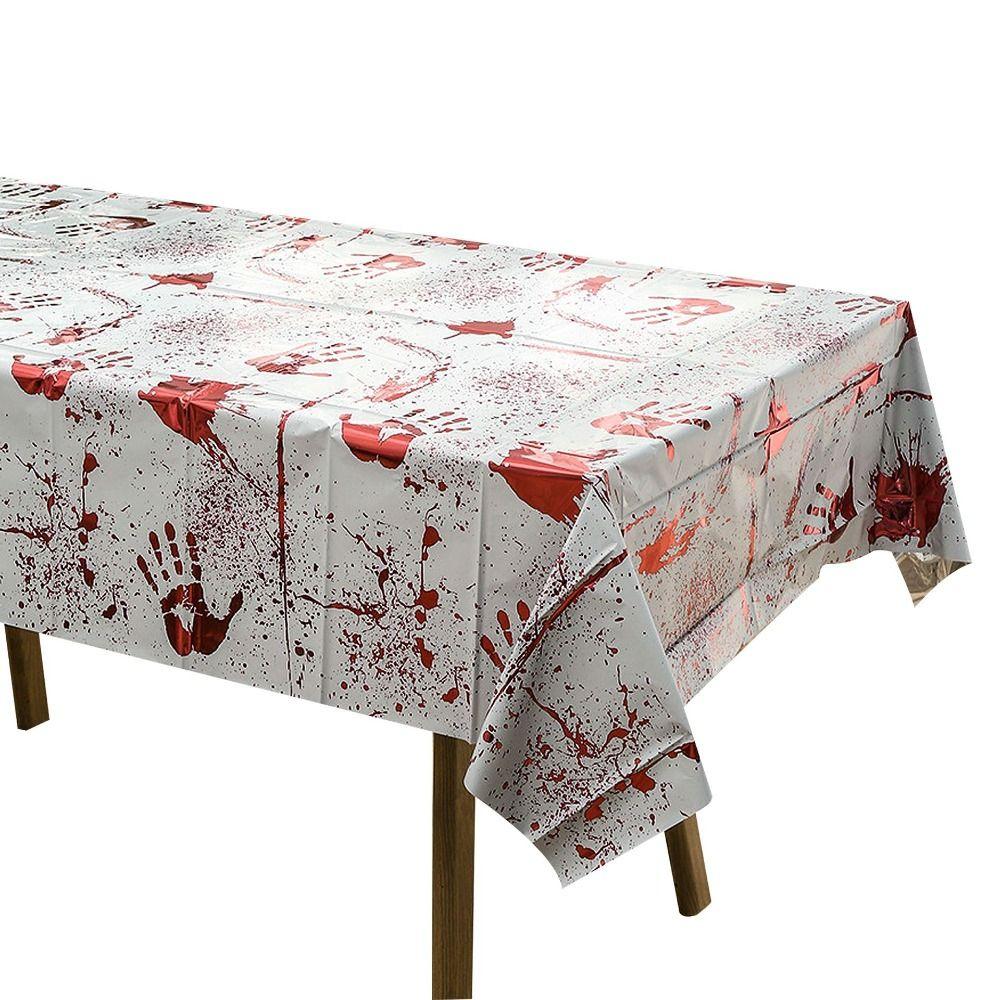 Plastic Material Disposable Tablecloth Rectangular Shape Rectangular Tablecloth  Horror Night