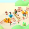 Forest Bamboo Panda Wooden Building Blocks For Kids Early Education Play Gift