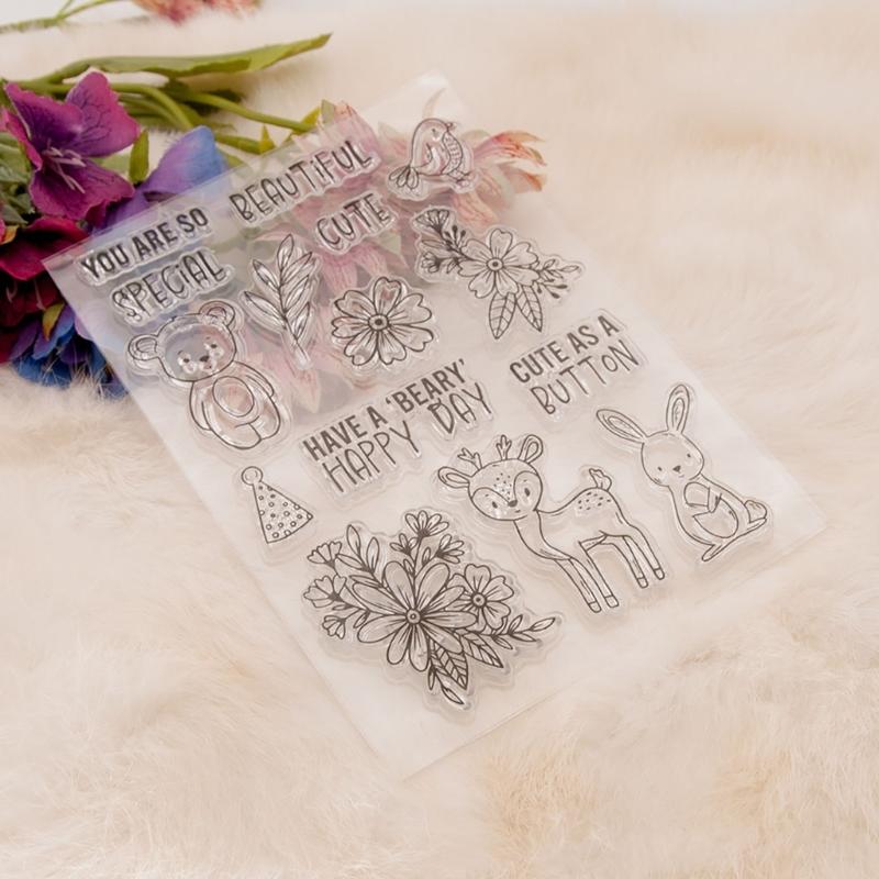 1Pc Clear Stamp Silicone Stamp Seal Album Decors Craft 3D Scrapbooking Photo Journal Album Decorations Stamp Card Making