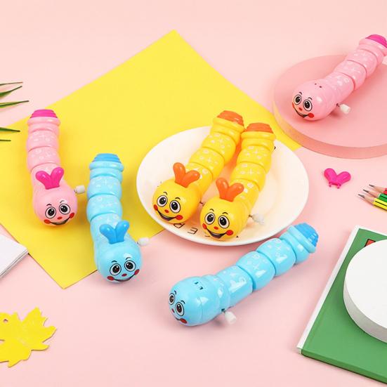 Wind-up Caterpillar Toy Cartoon Caterpillar Crawling Toy Toddlers Boys Girls Educational Interactive Spring Clockwork Animal Toy