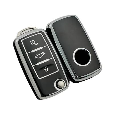 Mīksts TPU automašīnas tālvadības pults atslēgas korpusa pilna vāka turētājs priekš Volkswagen VW POLO Tiguan Passat B5 B6 B7 Golf EOS Scirocco Jetta MK6 Octavia