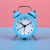 Retro Loud Alarm Clock Double Bell Mechanical Key Wound Silent Pointer Alarm Clock Night Light Clocks Home Decor  wall clock