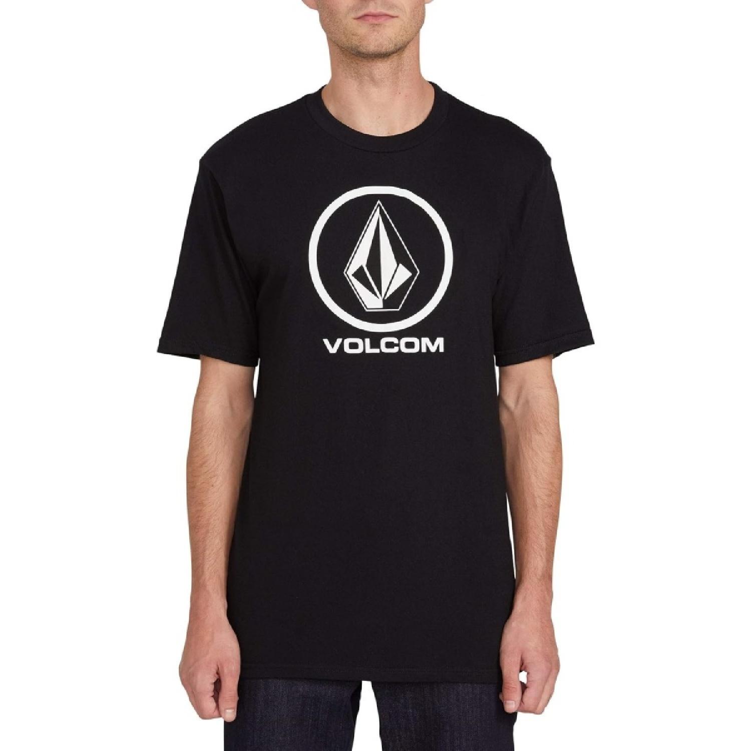 Volcom Crisp Stone Short Sleeve Tee, Black, Large S