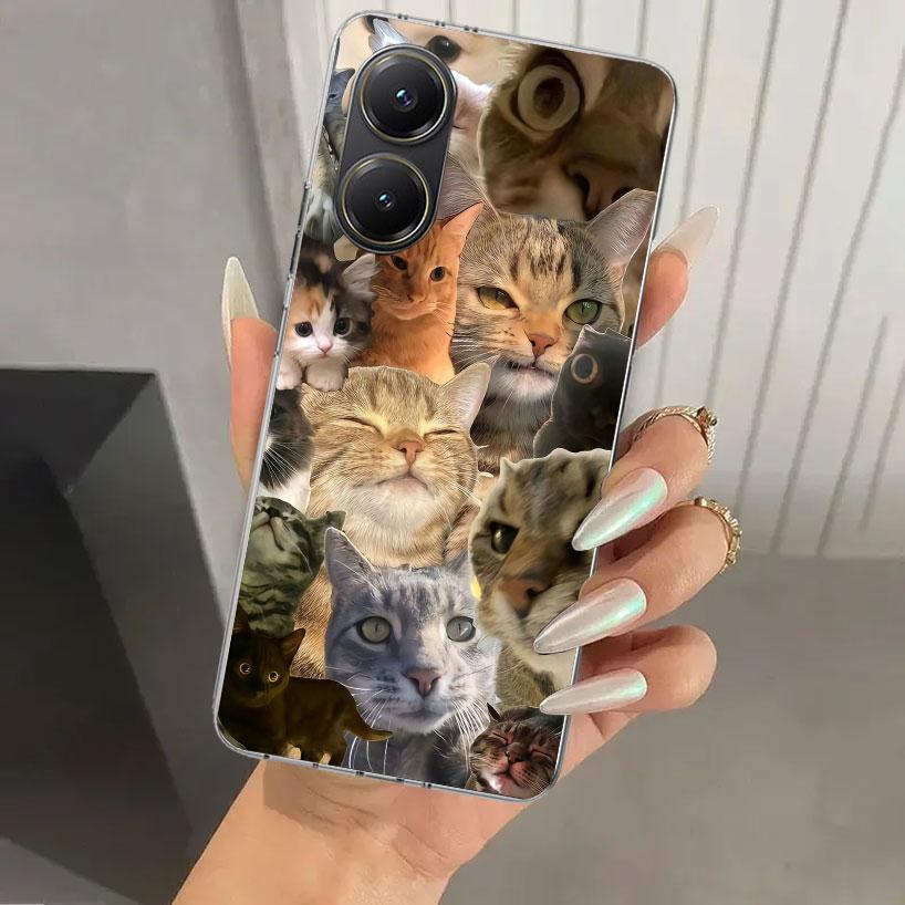 Crying Cat Memes Phone Case for Xiaomi Poco X5 X6 X7 Pro F7 Ultra M7 Redmi 15 15C 13 13C 12 12C 10 10A 10C 9 9A 9C 9T Shell Poco
