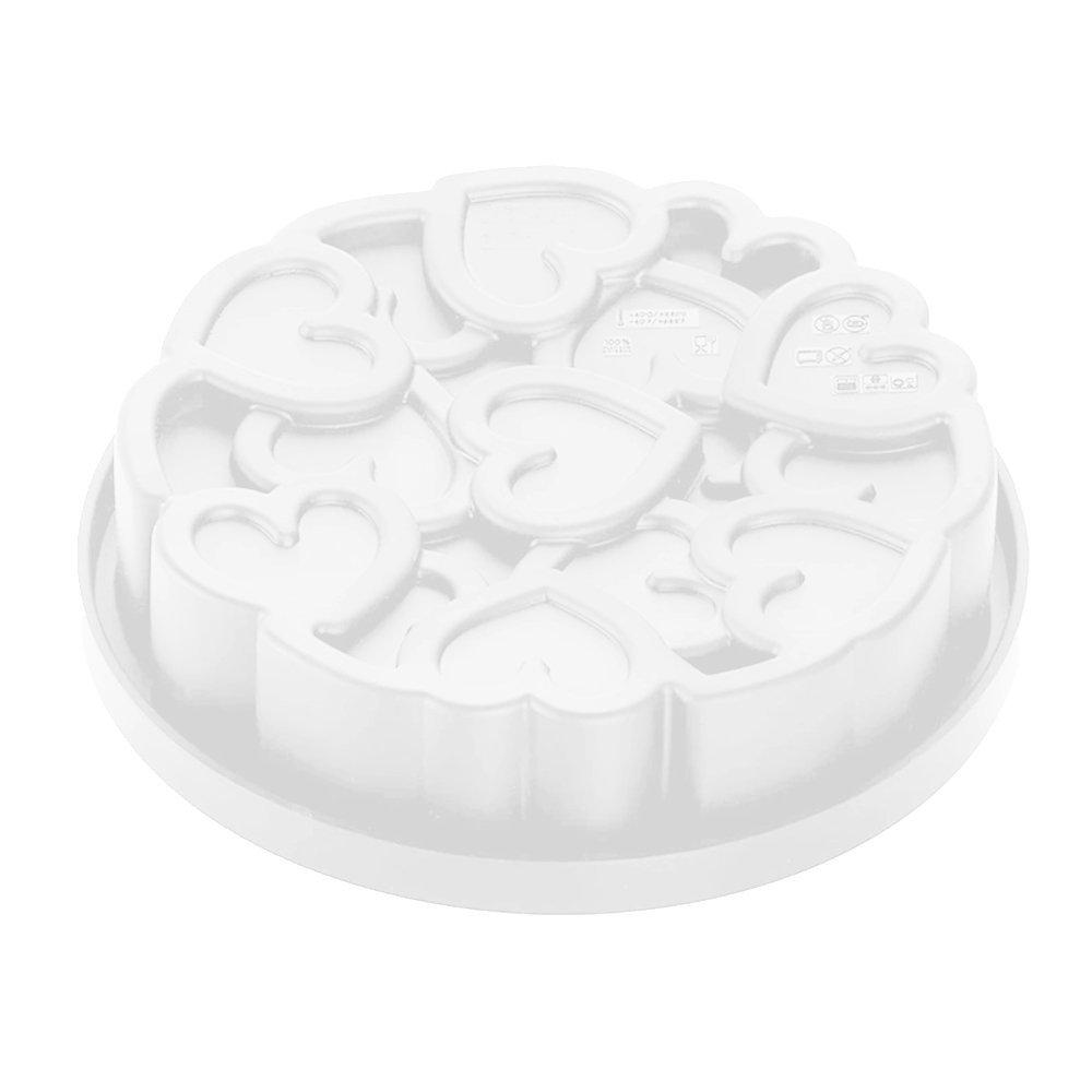 1 Pc Baked 8 Inch Peach Heart Love Mousse Silicone Mold, French Dessert Valentine's Day Cake Mold, Handmade Candle Mold