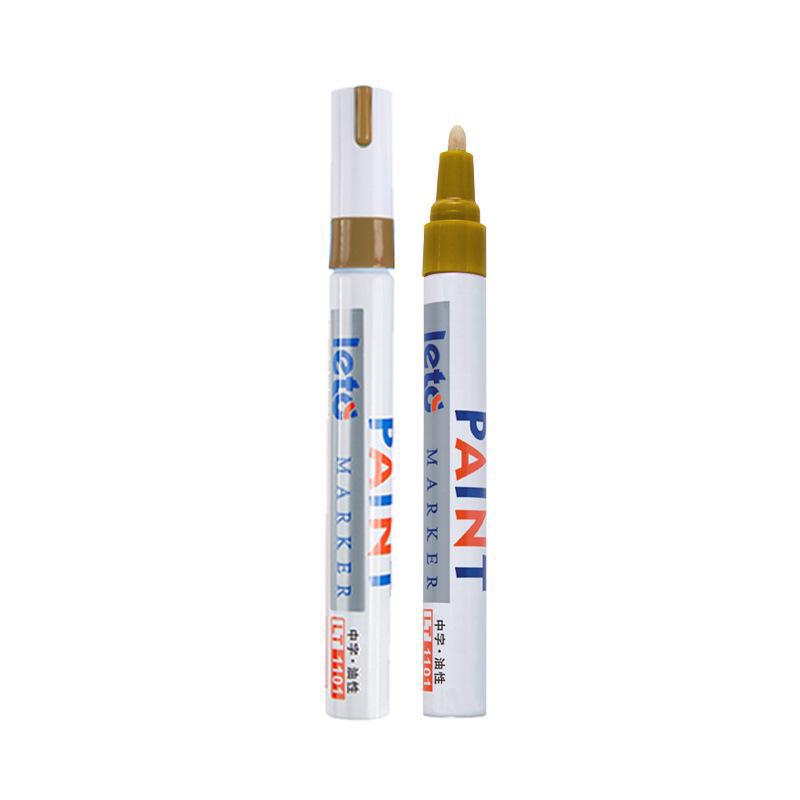 Waterproof Colored Metal Graffiti Marker: Non-Fading White Oily Paint Pen for DIY and Tire Repair