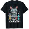 Cat Chemistry Humor Science Teacher Gift for Cat Mom Dad TShirt Funny Chemist Lover Graphic Outfit Saying Tee Short Sleeve Tops
