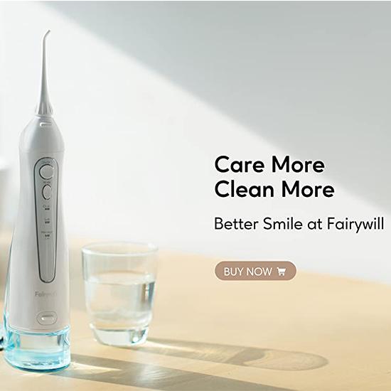 Oral Irrigator Portable FW-5020 300ML Water Tank USB Charge Rechargeable 3 Modes 7 Replacement Heads KTY