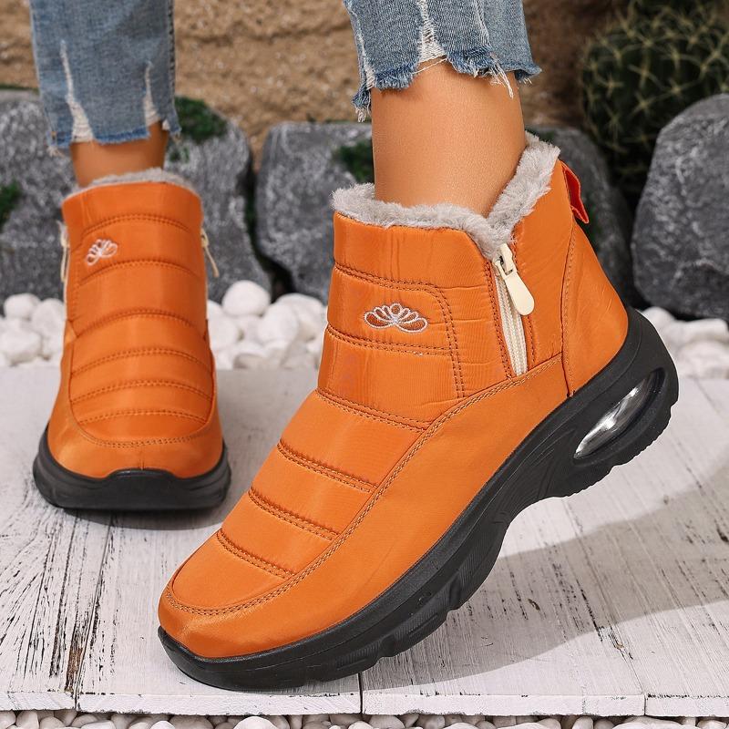 Cotton shoes women's new large size air cushion snow boots outdoor cold-proof men's and women's velvet thickened cotton boots