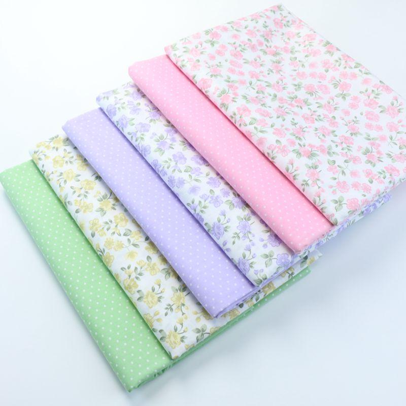 Small Floral 50x160cm Cotton Patchwork Cloth, Printed 100% Cotton Twill Fabric,DIY Sewing Quilting Fat Quarters Material For