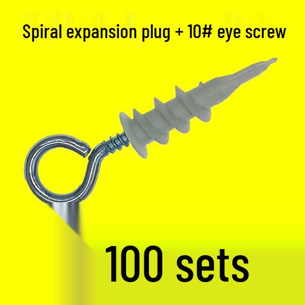 Nylon Spiral Wall Plug Screw Expansion Anchor for Plasterboard