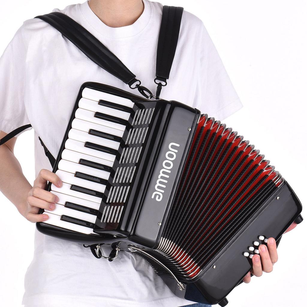 ammoon 22 Keys 8 Bass Piano Accordion with Adjustable Straps Gig Bag Musical Instrument for Kids Beginners