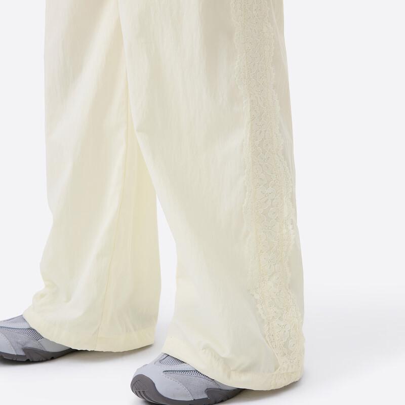 Girl's Lace Hem Casual Long Pants