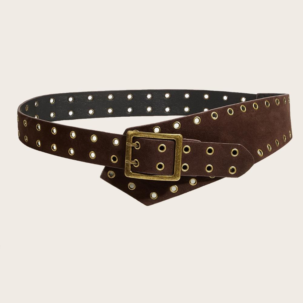 PU Leather Spicy Girls Waistband Y2k Wide Waist Belt Fashion Punk Style Waist Belt  Women