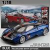 1/18 Pagani Huayra BC Blu Francia/Candy Blue with Carbon Accents 1/18 Model Car By Autoart