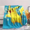 Sky Pikachu  Print Flannel Blanket, High quality Comfortable for All Seasons, Home Decor, Warmth and Comfort
